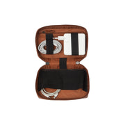 Cognac Leather Tech-Organizer Ardan da Donna, front view