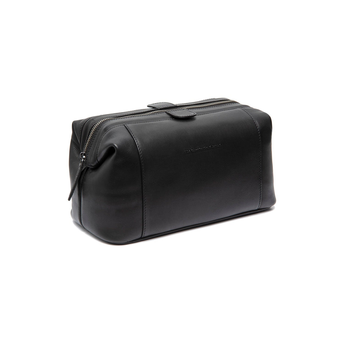 Biassa Full-Grain Leather Toiletry Bag da Donna in Classic 100% Full-Grain Leather - Vista frontale e linea su misura | Acquista online