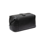 Biassa Full-Grain Leather Toiletry Bag da Donna in Classic 100% Full-Grain Leather - Vista frontale e linea su misura | Acquista online
