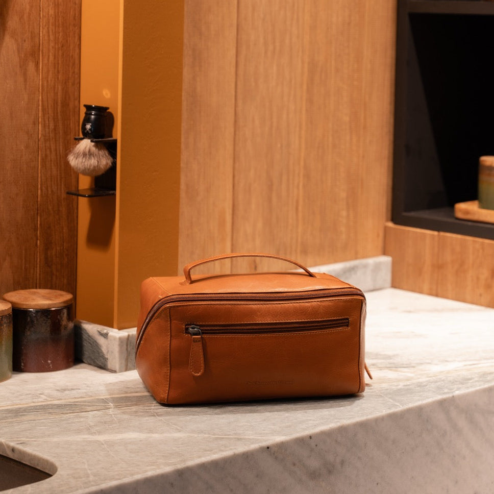 Elmia Full-Grain Leather Toiletry Bag da Donna – Vista prodotto alternativa 3