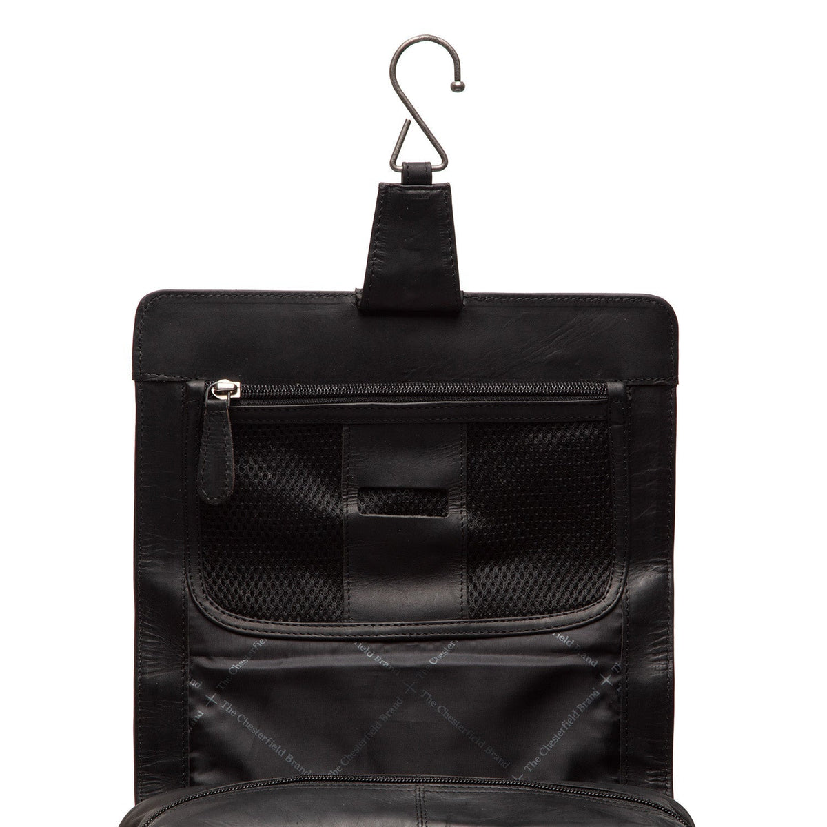 
Dettaglio ravvicinato of Classic Collar & Heavy-Duty Zipper Hardware on Rosario Necessaire da viaggio in pelle pieno fiore