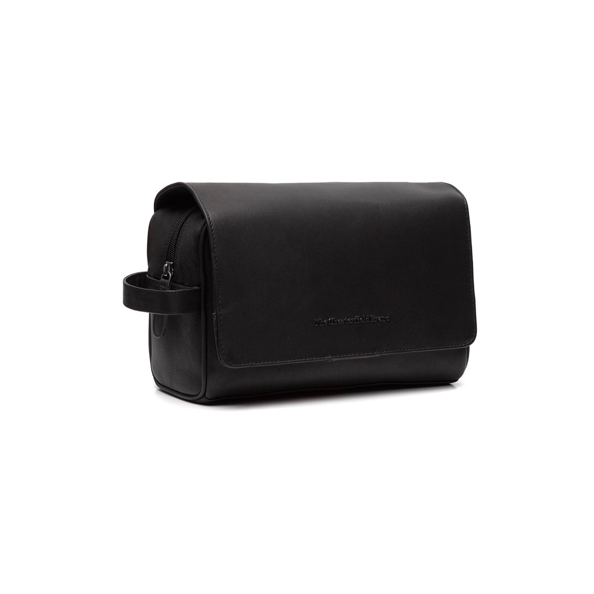 
Rosario Necessaire da viaggio in pelle pieno fiore in classica vera pelle pieno fiore 100% - Vista frontale e silhouette sartoriale | Acquista online