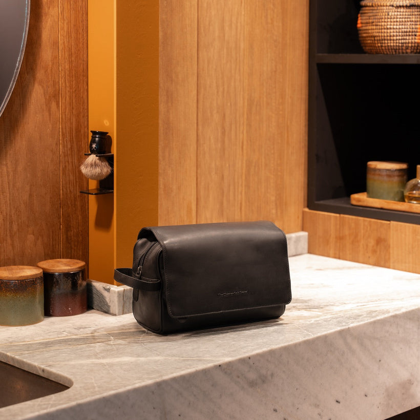 Rosario Full-Grain Leather Toiletry Bag da Donna