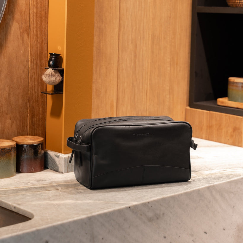 Stefan Full-Grain Leather Toiletry Bag da Donna