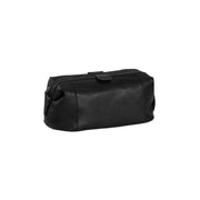 Vince Full-Grain Leather Toiletry Bag da Donna in Classic 100% Full-Grain Leather - Vista frontale e linea su misura | Acquista online