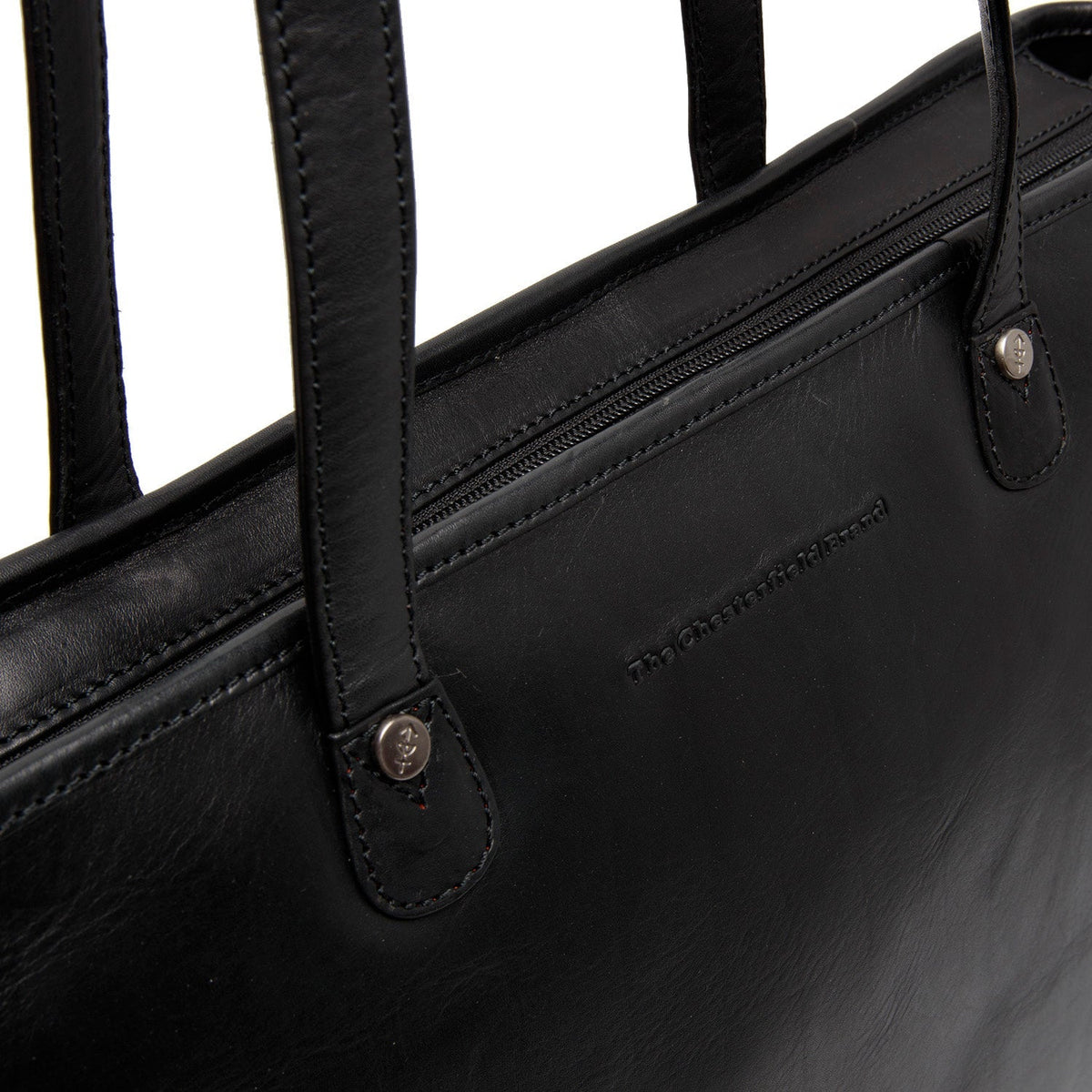 
Astano Borsa tote in pelle pieno fiore - Profilo laterale strutturato con profondità del soffietto