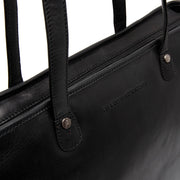 
Astano Borsa tote in pelle pieno fiore - Profilo laterale strutturato con profondità del soffietto