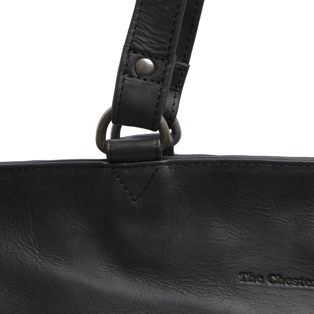 
Berlin Borsa tote in pelle pieno fiore - Profilo laterale strutturato con profondità del soffietto
