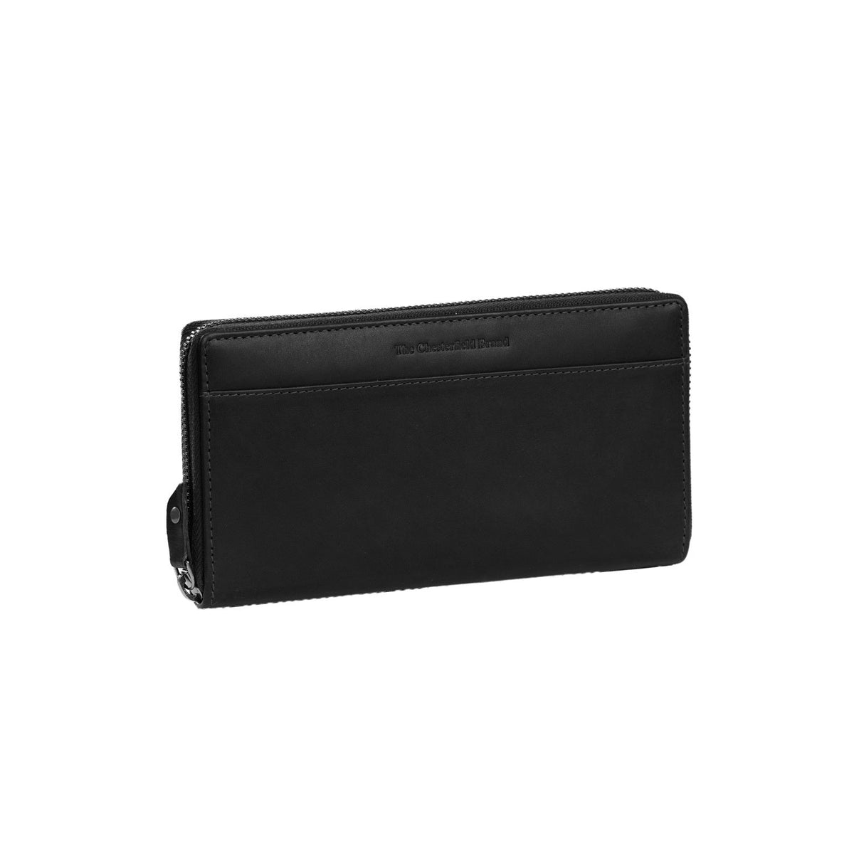 Halle Full-Grain Portafoglio in Pelle da Donna in Classic 100% Full-Grain Leather - Full Exterior Front Profile View | Acquista online