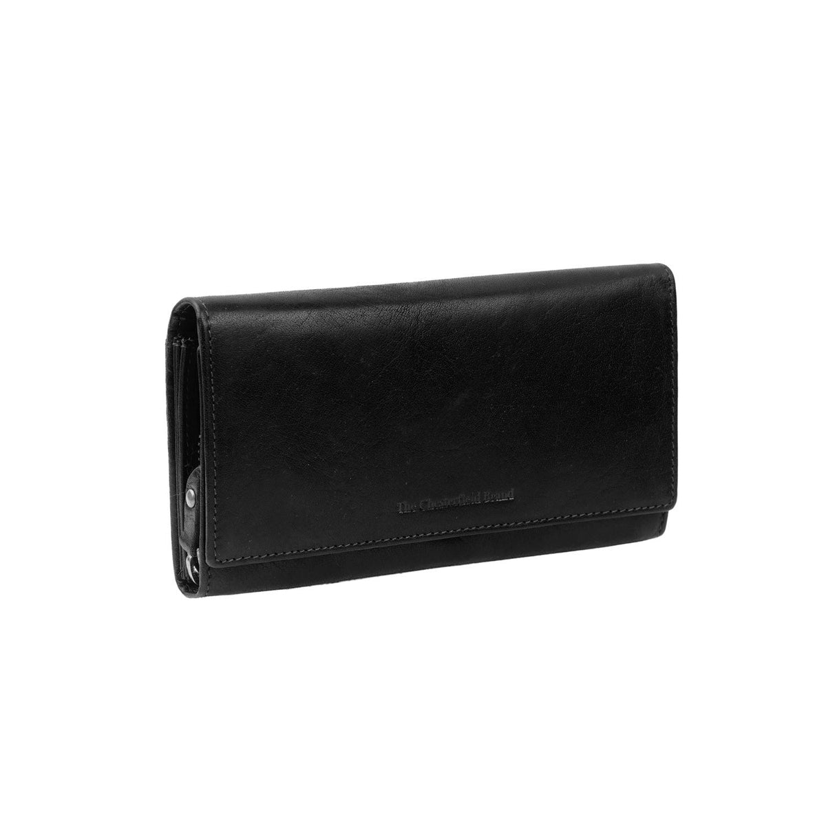 Hampton Full-Grain Portafoglio in Pelle da Donna in Classic 100% Full-Grain Leather - Full Exterior Front Profile View | Acquista online