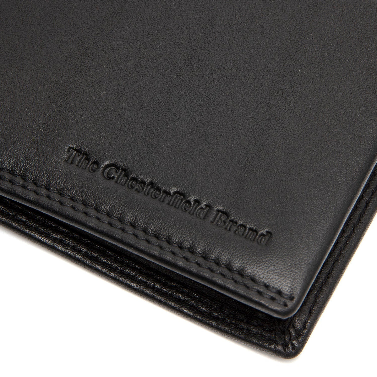 Solid Antique Brass Hardware &amp; Heavy-Duty Dual Zipper Detail on Hanson Full-Grain Portafoglio in Pelle da Uomo