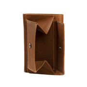 Solid Antique Brass Hardware &amp; Heavy-Duty Dual Zipper Detail on Harthoft Full-Grain Portafoglio in Pelle da Donna