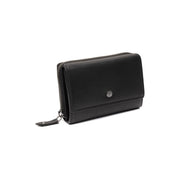 Salviano Full-Grain Portafoglio in Pelle da Donna in Classic 100% Full-Grain Leather - Full Exterior Front Profile View | Acquista online