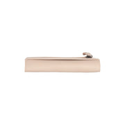 Solid Antique Brass Hardware &amp; Heavy-Duty Dual Zipper Detail on Valetta Full-Grain Portafoglio in Pelle da Donna