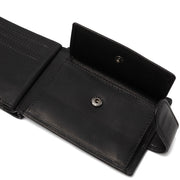 Solid Antique Brass Hardware &amp; Heavy-Duty Dual Zipper Detail on Yamba Full-Grain Portafoglio in Pelle da Uomo