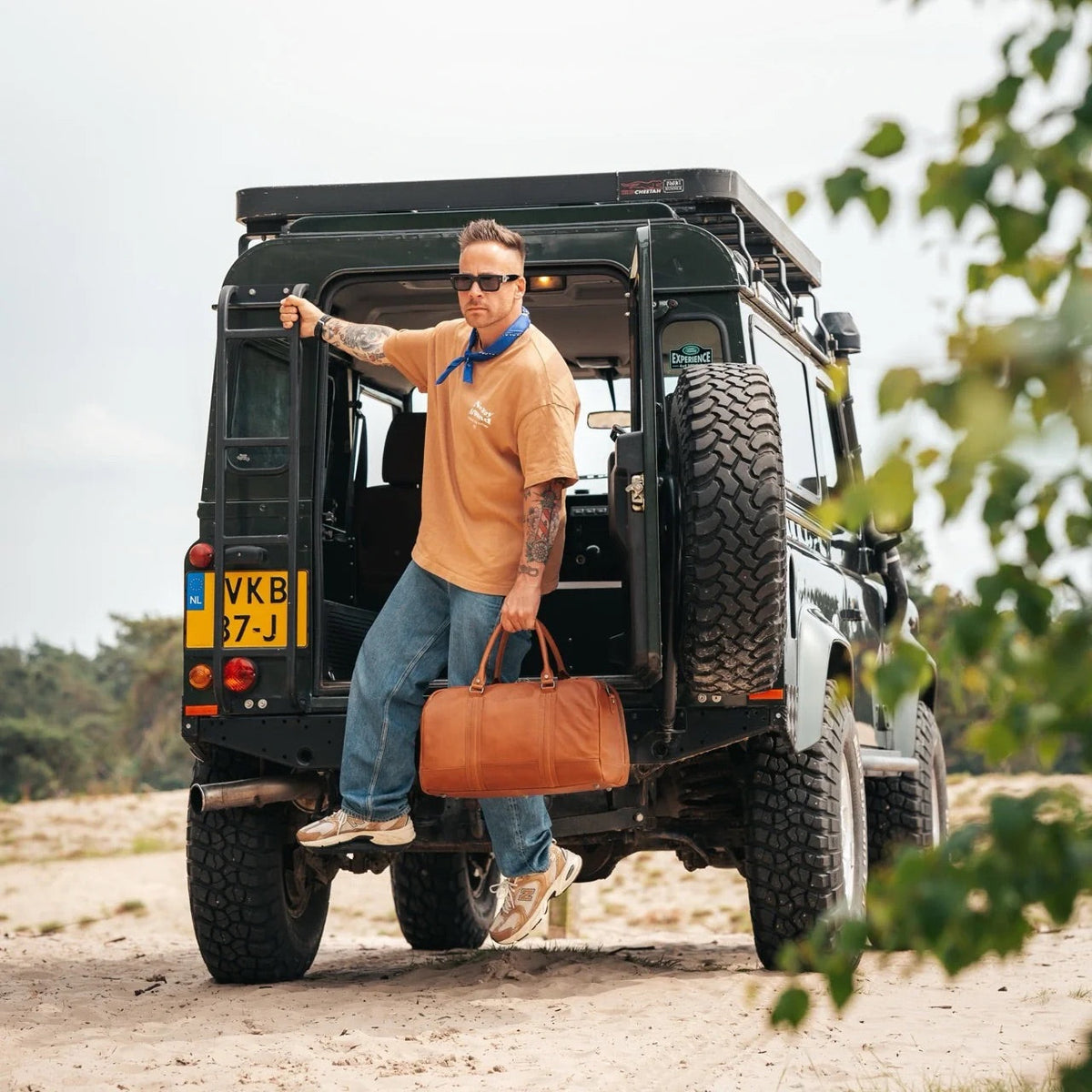 Perth Full-Grain Leather Weekender Bag da Donna – Vista prodotto alternativa 3