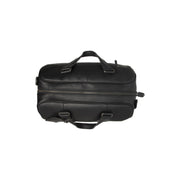 Solid Antique Brass Hardware &amp; Heavy-Duty Dual Zipper Detail on Volenza Full-Grain Leather Weekender Bag da Donna