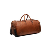 Cognac Leather Weekender Trolley Jayven da Donna, detail view 6