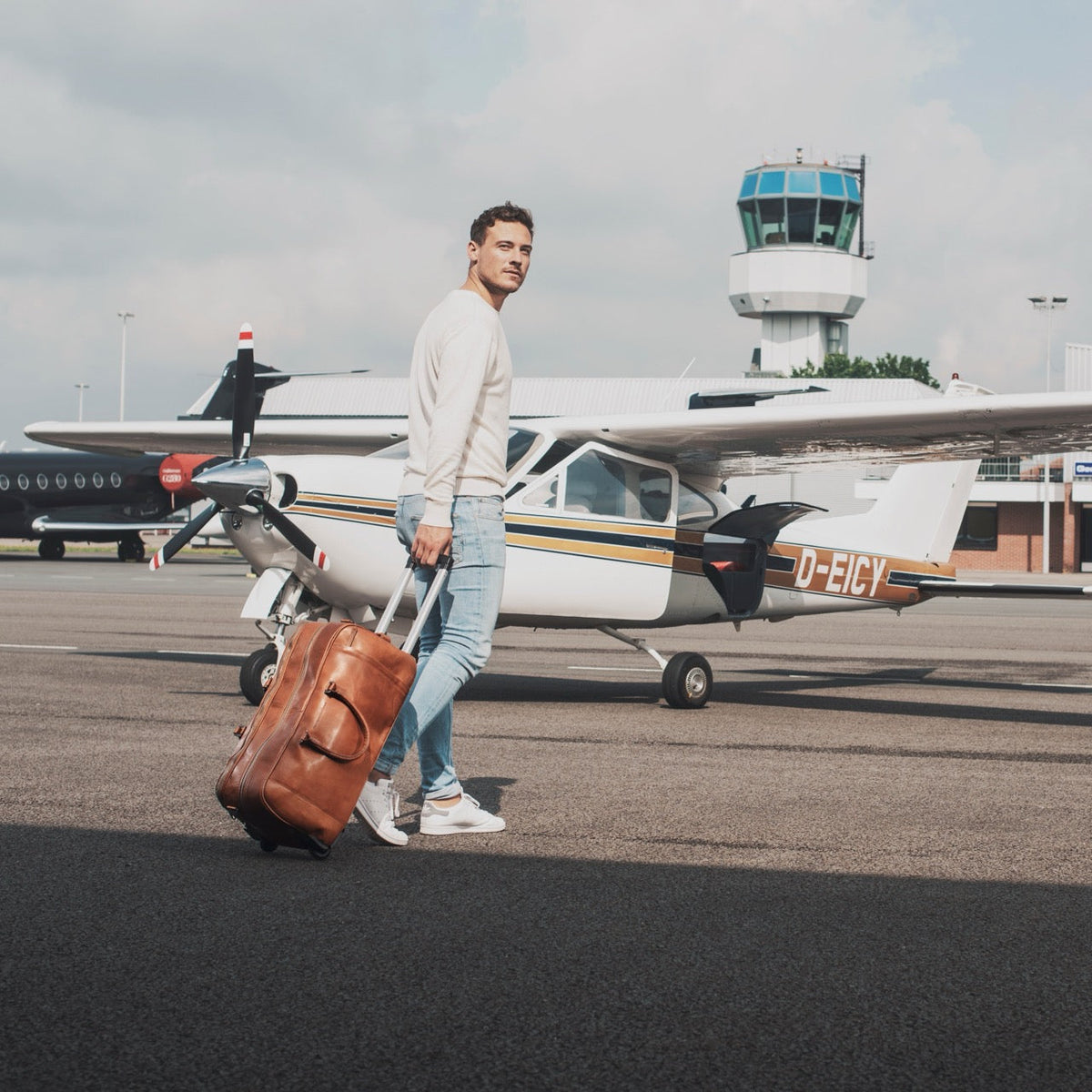 Leather Weekender Trolley Jayven da Donna – Vista prodotto alternativa 3