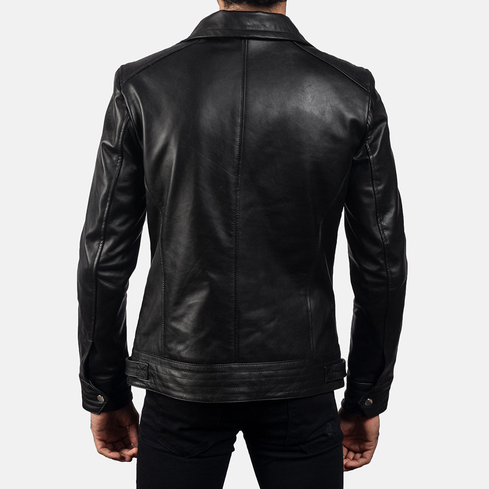 Authentic Cowhide Leather Grain Texture &amp; Heavy-Duty Seam Stitching Detail