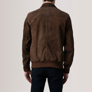 
Lester Marrone Suede Bomber in Pelle da Uomo – alternate product view 5