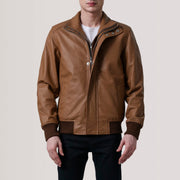 
Lester Marrone Suede Bomber in Pelle da Uomo – alternate product view 4