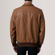 
Lester Marrone Suede Bomber in Pelle da Uomo – alternate product view 5