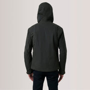 Dettaglio ravvicinato of Hooded &amp; Zipper with placket Hardware on Marlo Olive Canvas Hooded Work Giacca in Pelle da Uomo For Men