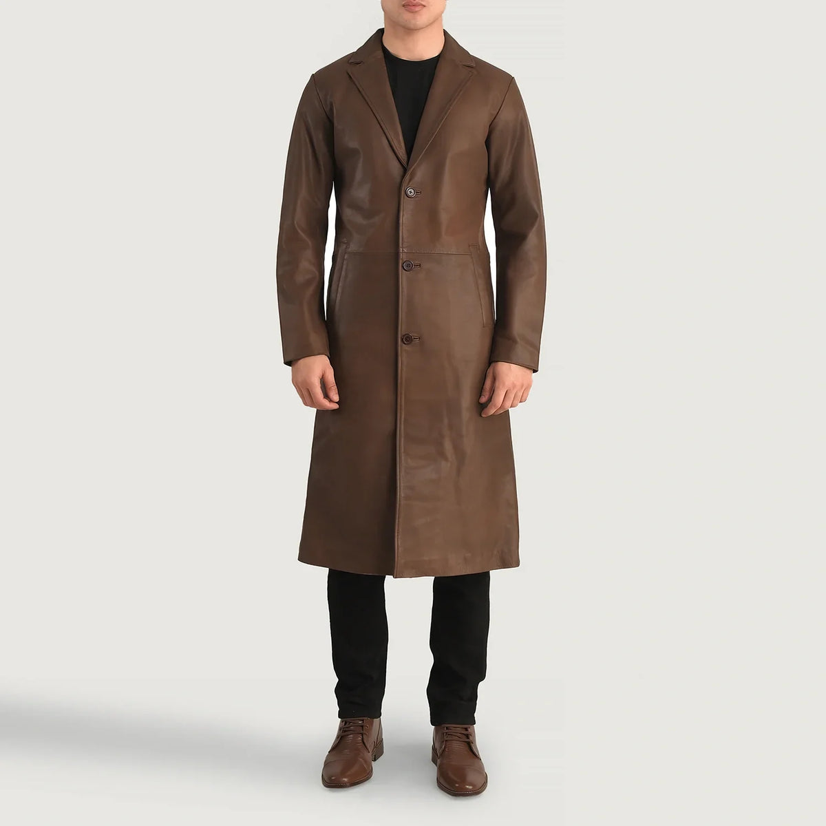 Mateo Cappotto in Pelle da Uomo – Vista prodotto alternativa 3