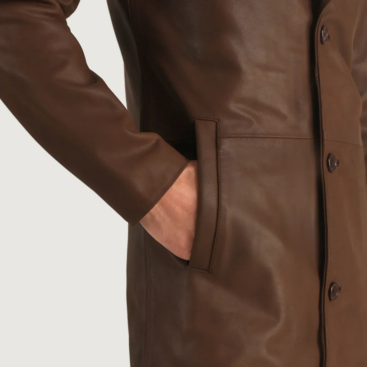 Mateo Cappotto in Pelle da Uomo – Vista prodotto alternativa 6