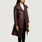 
Missoni Marrone Rossiccio Trench in Pelle da Donna - Vista laterale che mostra il taglio ergonomico delle maniche