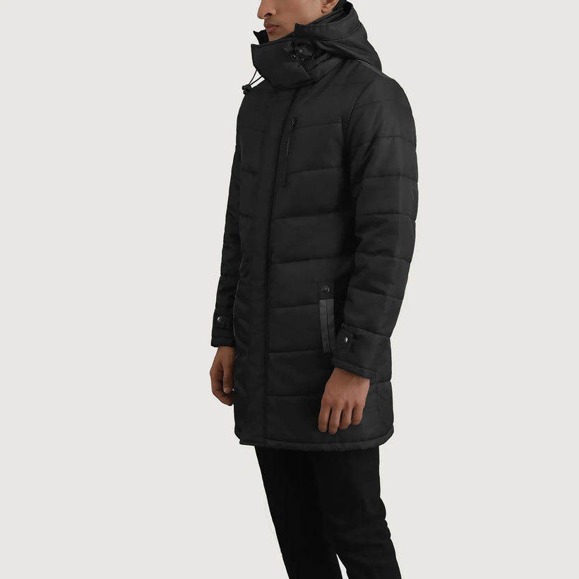 Moore Nero Hooded Parka da Uomo