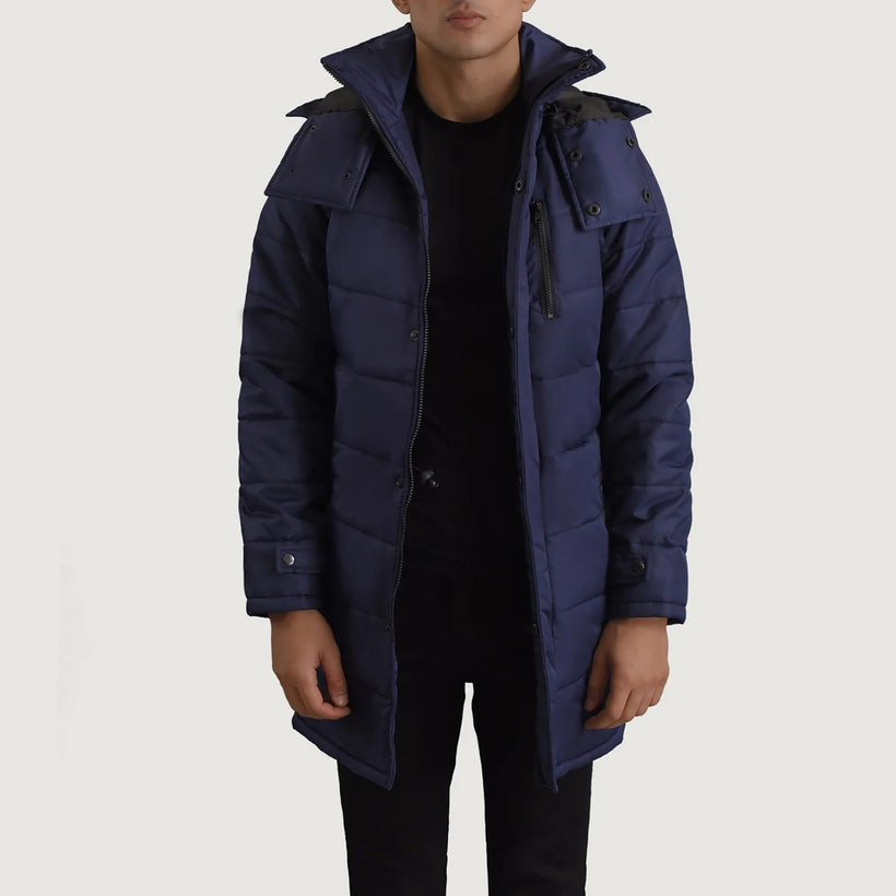 Moore Blu Hooded Parka da Uomo