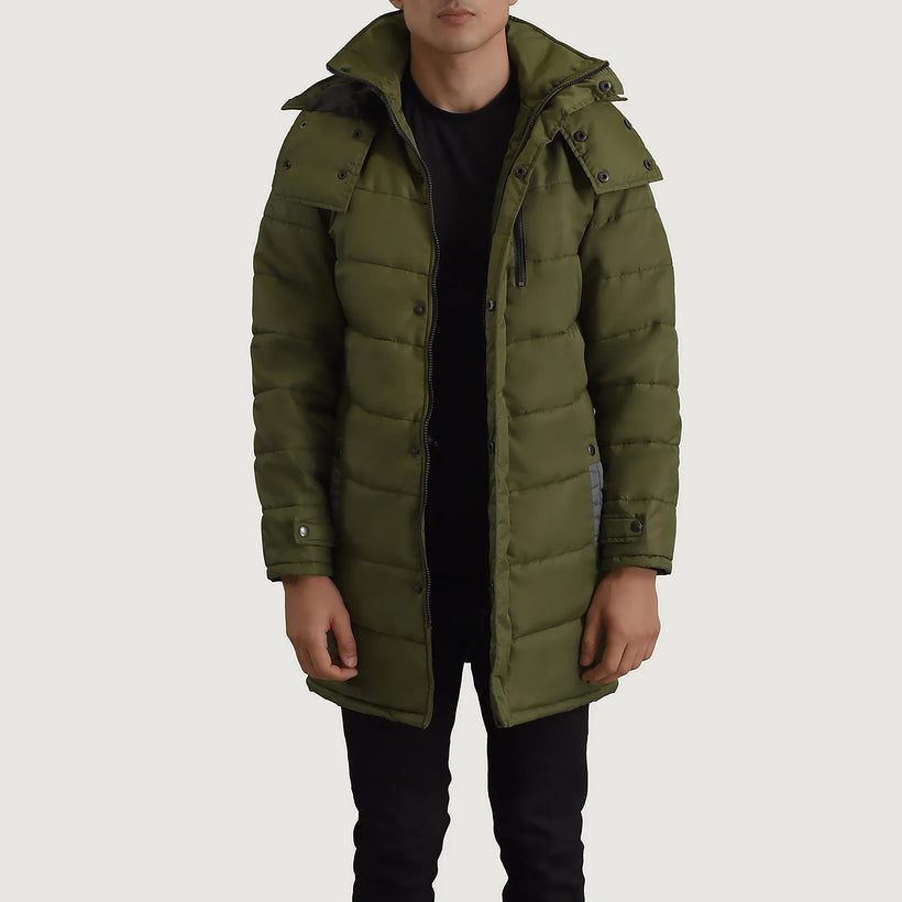 Moore Verde Hooded Parka da Uomo