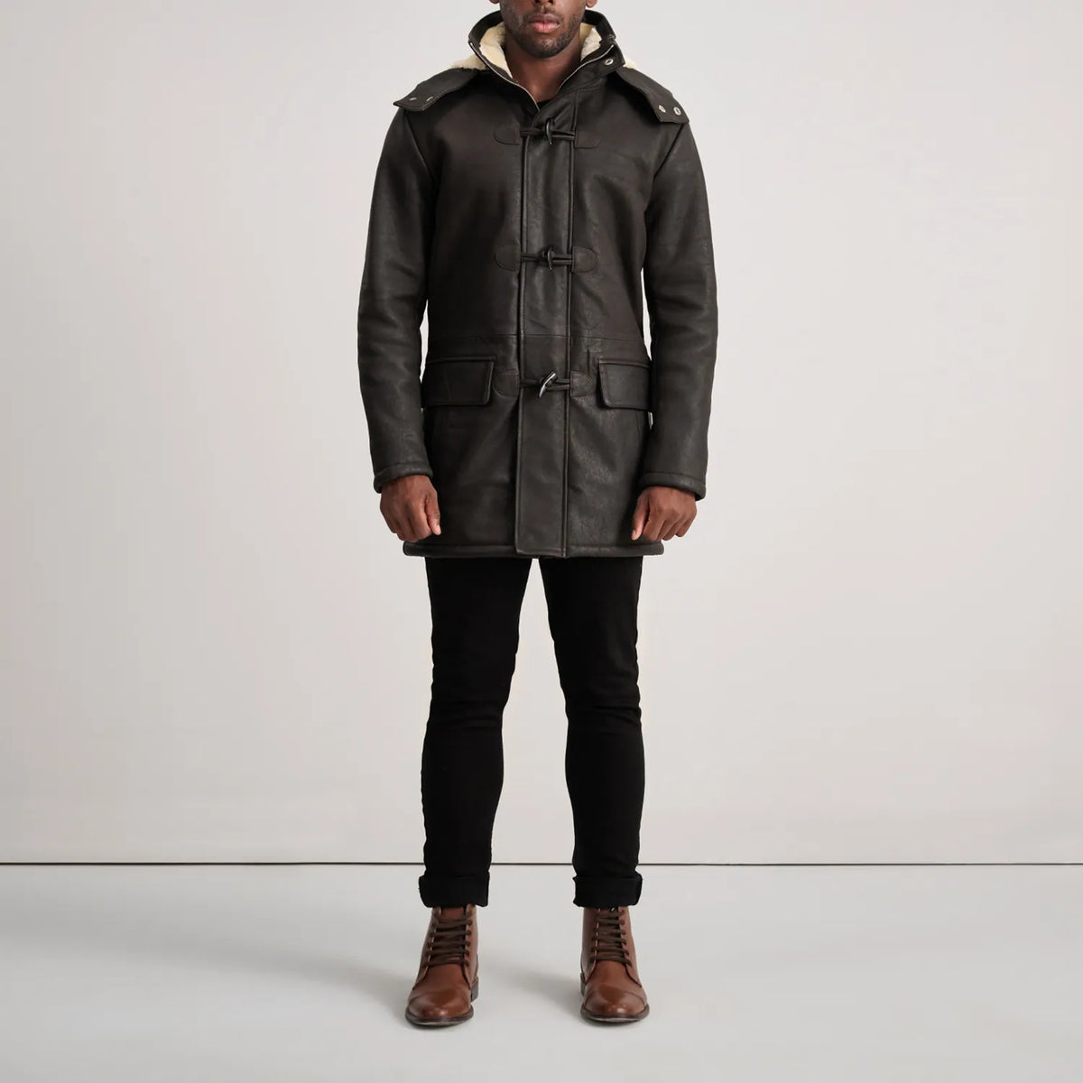 Nolan Cappotto in Pelle da Uomo – Vista prodotto alternativa 3