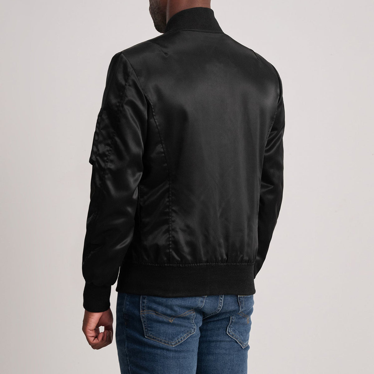 Authentic Satin Grain Texture & Heavy-Duty Seam Stitching Detail