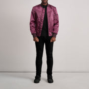 
Dettaglio ravvicinato of Varsity & Zipper Hardware on Quinton MA-1 Marrone Rossiccio Bomber in Pelle da Uomo