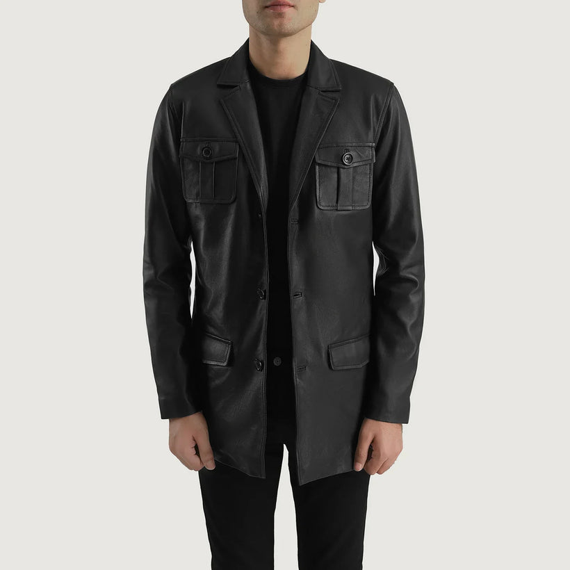 Ray Cutler Giacca in Pelle da Uomo