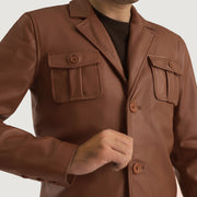 Ray Cutler Giacca in Pelle da Uomo – Vista prodotto alternativa 6