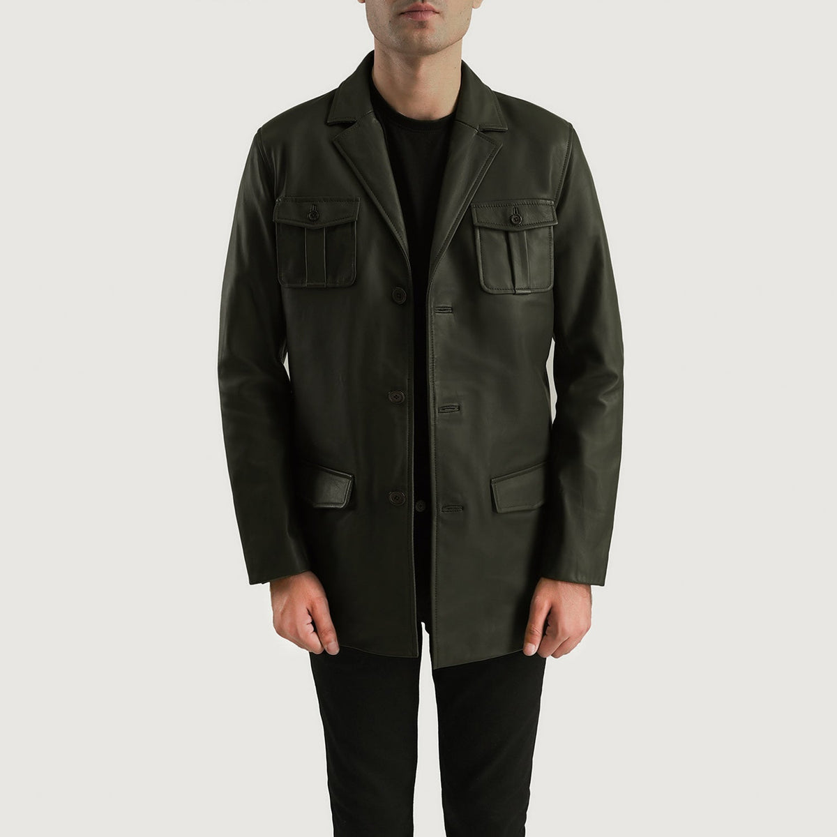 Ray Cutler Giacca in Pelle da Uomo – Vista prodotto alternativa 1