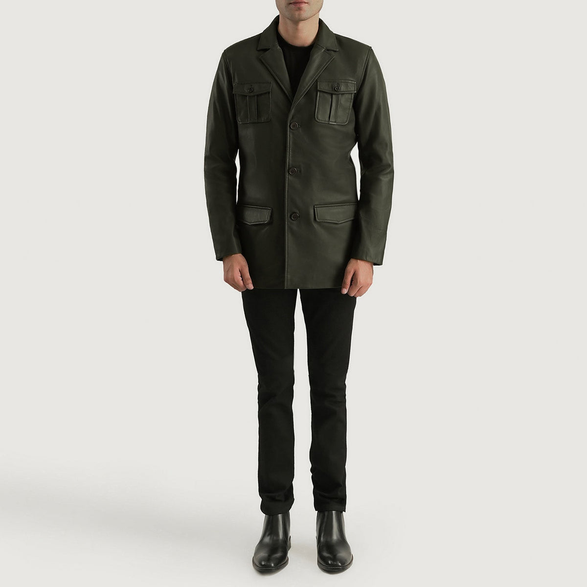 Ray Cutler Giacca in Pelle da Uomo – Vista prodotto alternativa 3