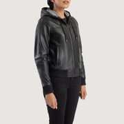 
Rebella Hooded Bomber in Pelle da Donna – alternate product view 2