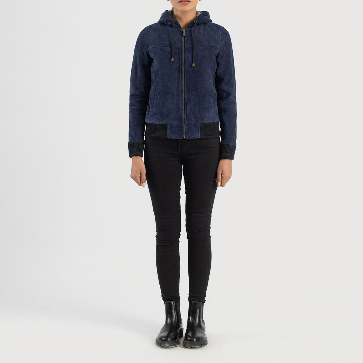 
Rebella Hooded Bomber in Pelle da Donna – alternate product view 3