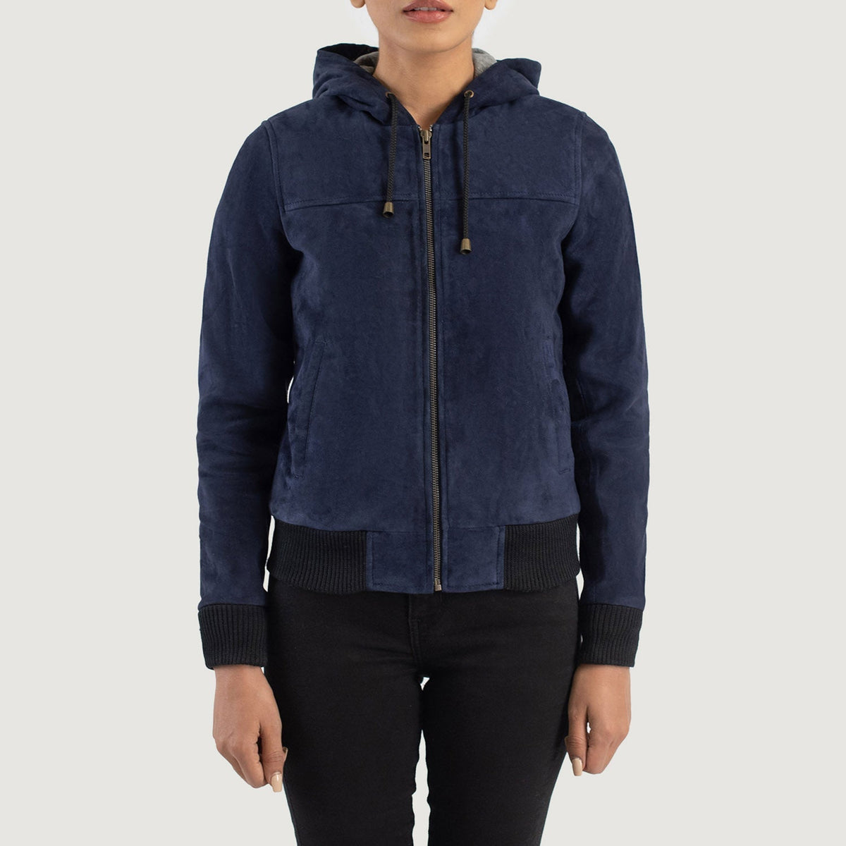 
Rebella Hooded Bomber in Pelle da Donna – alternate product view 4