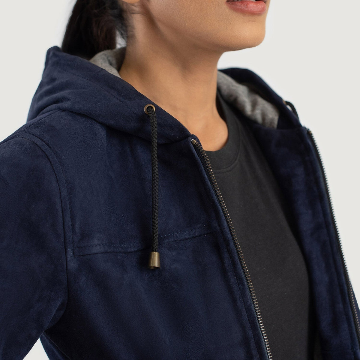 
Rebella Hooded Bomber in Pelle da Donna – alternate product view 6