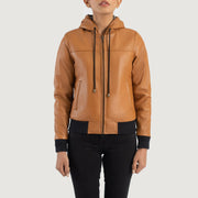 
Rebella Hooded Bomber in Pelle da Donna – alternate product view 4