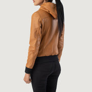 
Rebella Hooded Bomber in Pelle da Donna – alternate product view 5