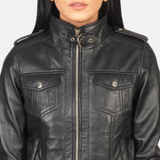 
Roslyn Hooded Bomber in Pelle da Donna – alternate product view 6
