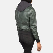 
Roslyn Hooded Bomber in Pelle da Donna – alternate product view 5