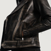 
Rumy Marrone Rossiccio Giacca Biker in Pelle da Donna – alternate product view 6